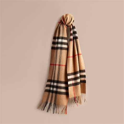 burberry cashmere classic camel nova check scarf